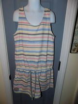 Justice Striped Terry Romper Size 14 Girl&#39;s NWOT - £16.65 GBP