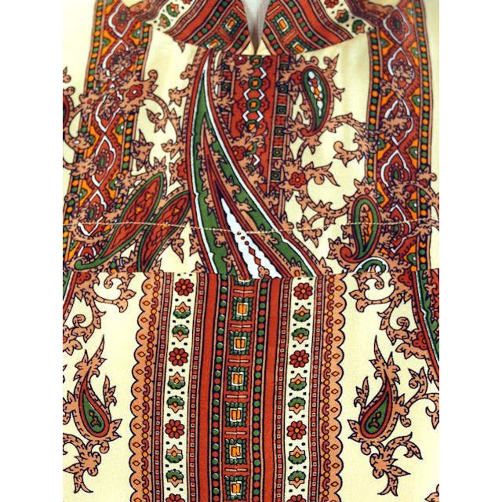 VTG 1970s “Lita” Signed Silk Shirtwaist Dress Sport & Travel Label M Item image 6