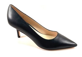 Nine West Arlene Black Leather Mid Heel Pointed Toe Pumps - $76.00