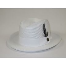 Men Bruno Capelo Summer Spring Soft Straw Style Hat Godfather GF201 White image 3
