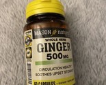 Mason Natural Ginger 500mg Capsules Herbal Supplement Healthy Circulatio... - $12.00