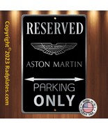 Aston Martin Parking 8&quot;x12&quot; Brushed Aluminum and translucent Classy Blac... - £15.36 GBP