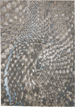 2&#39; X 3&#39; Blue Silver And Gray Geometric Stain Resistant Area Rug - $1,368.91 MXN