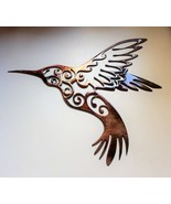 Hummingbird w/ Ornamental Design - Metal Wall Art - Copper 20&quot; x 11&quot; - $53.18