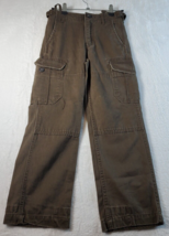 Gap Cargo Jeans Youth Size 7 Brown Denim 100% Cotton Pocket Pull On Belt Loops - £6.06 GBP