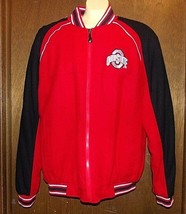 Ohio State University Varsity Jacket Sz L Zip Up Wool Blend Osu Lined Licensed - $46.48