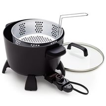 Presto 8-Quart Big Kettle, Steamer and Deep Fryer Multi-Cooker, Black - £65.45 GBP