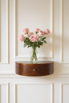 Solid Wood Lunar 1-Drawer Floating Nightstand, Chestnut - $205.33 CAD