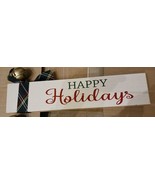 Ashland  Christmas Table, shelf Decor Winter Holiday Wooden Sign Happy h... - $20.17 CAD