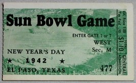 1942 Sun Bowl Game Ticket Stub Tulsa Texas Tech - £271.61 GBP