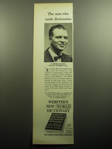 1958 Webster&#39;s New World Dictionary Advertisement - G. Mennen Williams - £14.78 GBP