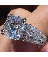 3.20Ct Solitaire Jubiläum Künstlicher Diamant Verlobungsring Sterlingsilber - €145,28 EUR