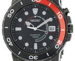 NEW*  SEIKO KINETIC SKA389 MEN&#39;S BLACK ION PLATED WATCH MSRP $450 - $202.50