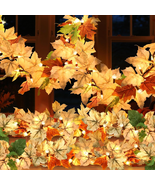 Fall Decorations Lighted Fall Garland, 9FT 50 Count Incandescent Lights ... - $393.36 MXN