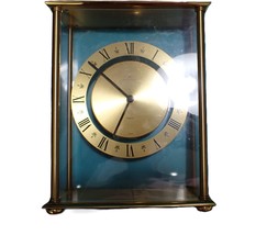 Hamilton Quartz Brass Table Clock - £38.54 GBP