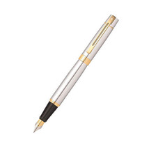 Sheaffer 300 Chrome/Gold Trim Pen - Med Fountain - £83.54 GBP