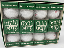 Vintage Dunlop Gold Cup Distance Golf Balls 4 Sleeves 12 Balls Hush Puppies NEW - £31.64 GBP