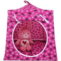 Pink Toy Play Pop Up Doll Tent, 2 Sleeping Bags, Flower Print Fabric - £19.94 GBP