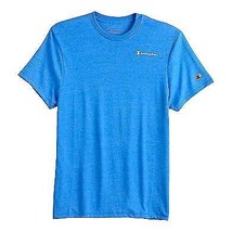 Champion Men&#39;s Powerblend Slim-Fit Embroidered Logo T-Shirt Blue Jay Heather-XL - £13.54 GBP