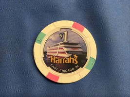 HARRAHS CASINO - SHOWBOAT MARINA  $1 CASINO CHIP  - EAST CHICAGO IN INDIANA - $9.87