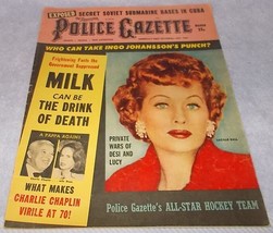 National Police Gazette Tabloid Magazine Marc 1960 Lucille Ball Charlie Chaplin  - £16.08 GBP