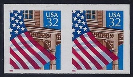 2913a - XF Imperf Error / EFO Pair &quot;Flag Over Porch&quot; FOP Mint LH - £7.07 GBP