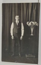 Telluride Colorado Handsome Gentleman with Lovely Glass Vase Studio Postcard Q8 - £15.68 GBP