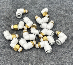 Lot of 15 - SMC KQ2L10-02NS 10mm T x 1/4&quot; NPT Male Elbow Push to Connect... - $39.59