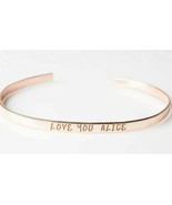 14K Rose Gold Finish Custom Cuff Bracelet Gift For Her Anniversary Gift - $216.44 CAD