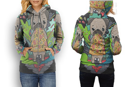 Cute Pizza Dog Hoodie Sporty Casual Graphic Zip up Hoodie for Women - £26.54 GBP+