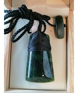 New zealand Jade / greenstone Toki (shiny) long necklace / pendant - $95.00