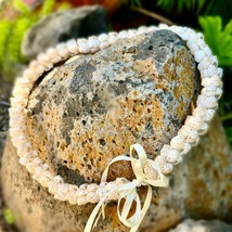 Hawaiian Store Moonshell Shell Lei – Handcrafted from Naticarius Onca (30&quot;) - $34.99