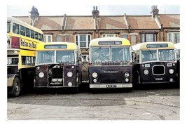 ptc7498 - Kent - East Kent Buses parked up at Herne Bay, March 1968 - print 6x4 - $2.80