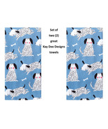 KAY DEE DESIGNS &quot;Wagging Dog Days&quot; Two Dual Purpose Terry Towels~16&quot;x26″... - £12.72 GBP
