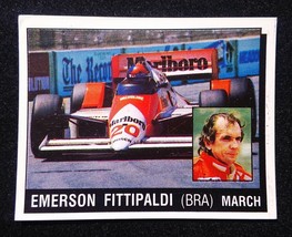 Emerson Fittipaldi ~ March ✱ Rare Vtg Sticker Panini ~ CART/Formula Indy ~ 1987 - $19.99