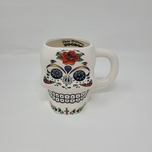 New Orleans Sugar Skull Voodoo Mug Cup Day Of Dead Mint White Flowers - £14.78 GBP