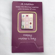 Mom Happy Mothers Day Gold Tone Pin Cross Christian By Valley Casting - $11.95