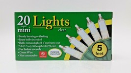 Holiday 5 ft Mini Christmas CLEAR 20 Lights in a Box Indoor-use Green Wire - $13.55 CAD