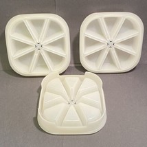 3 Tupperware Stackable Ice Cube Trays 1468 Triangle Wedge 5 1/4&quot; Vintage - £17.80 GBP