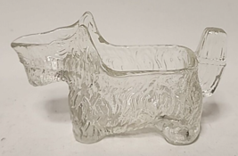 Vintage LE Smith Scottie Terrier Dog Pressed Glass Creamer Candy Dish 1930s - £15.30 GBP