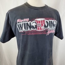 Wing Ding &#39;07 Rockford Speedway T-Shirt Large Black Double Sided Concert WXRX - £18.77 GBP