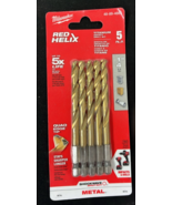 Milwaukee 48894663 Red Helix 5 pc Titanium Shockwave Bit Set ¼ Impact &amp; ... - $23.48 CAD