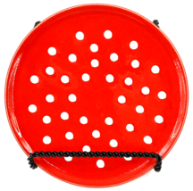 Waechtersbach Red with White Polka Dot Salad Plates 7 5/8” West Germany Vintage - £7.00 GBP