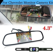 For Chevrolet Car Mirror Monitor + 170 Backup Rear View Parking Reverse Camera - £42.48 GBP