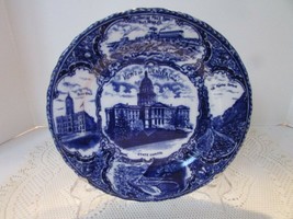 VIEWS OF DENVER COLORADO STATE CAPITOL COLLECTOR PLATE FLOWBLUE WARE ENG... - $14.80