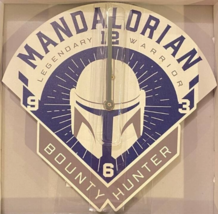 Star Wars The Mandalorian Bounty Hunter Legendary Warrior Wall Clock Brand NEW! - £26.24 GBP