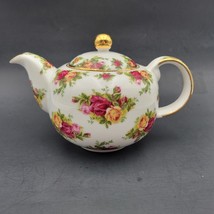 Royal Albert Fine China Old Country Roses Round Teapot With Lid 1998 Classics - $84.14