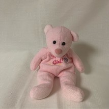 Pink Its Girl Teddy Bear Keepsake Collectable Plush Stuffed Animal Toy Baby Gift - £20.51 GBP