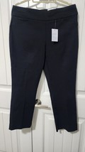 CROFT &amp; BARROW Bottoms Pants 12 Short Mineral Black Straight Mid Rise Bo... - $28.00