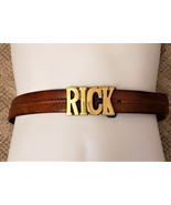 Solid Brass Buckle Men&#39;s Belt RICK Name - £22.39 GBP